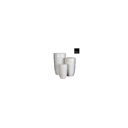 VASE CERAMIQUE BLANC D20.5 H36 DIAMOND