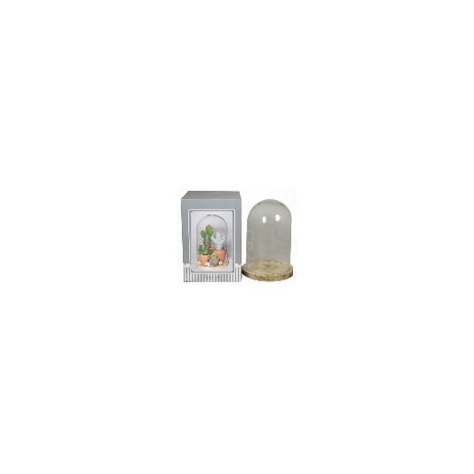 CLOCHE VERRE D10 SOCLE NATUREL 19.787