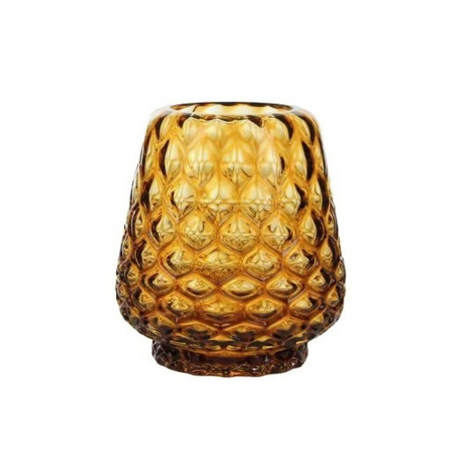 VASE VERRE JESSY AMBRE D23 H30 MARRON